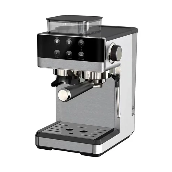 Máquina de café expresso com moedor e batedor de leite