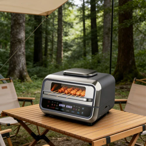 Stainless Steel Air Fryer With Smokeless Grill