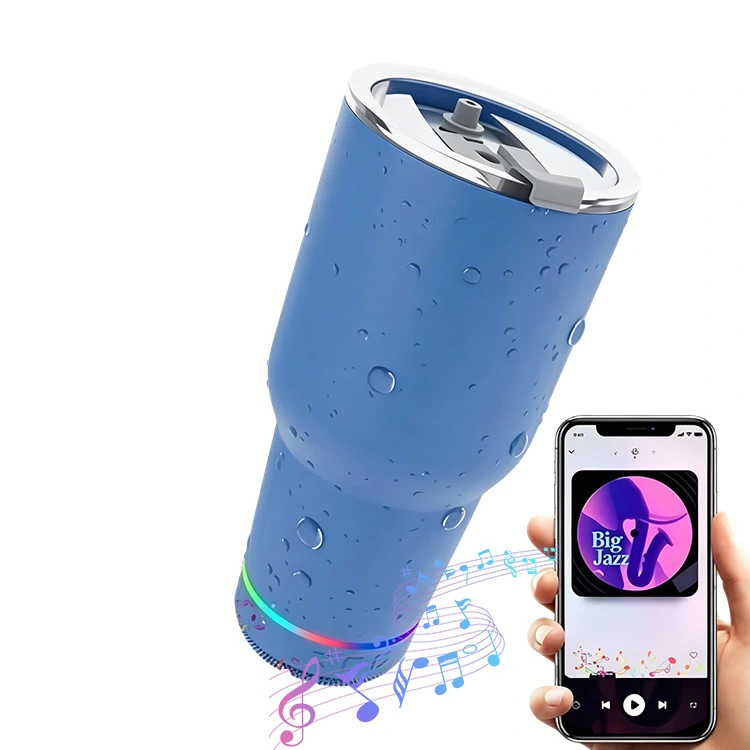 Garrafa de água com alto-falante Bluetooth